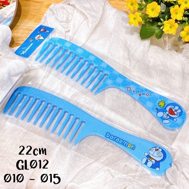 Lược chải tóc rối răng thưa hình Doremon và Hello Kitty