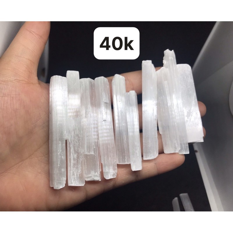 Thanh Selenite Krystal trắng