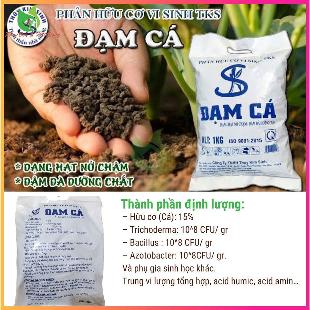 Đạm Cá, Đạm Cá Viên,  Phân Bón Hữu Cơ Đạm Cá Viên 1kg