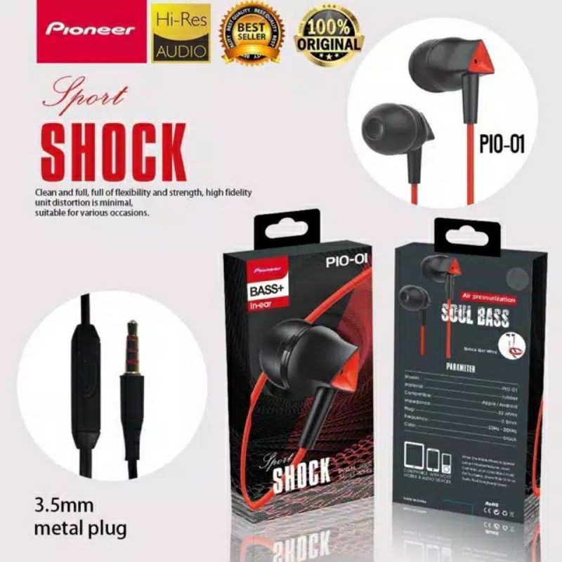 Tai Nghe Thể Thao Pioner Pio-01 / Pioner Pio-01 / Handsfree Pio-01 Pioner / Super Bass | BigBuy360 - bigbuy360.vn