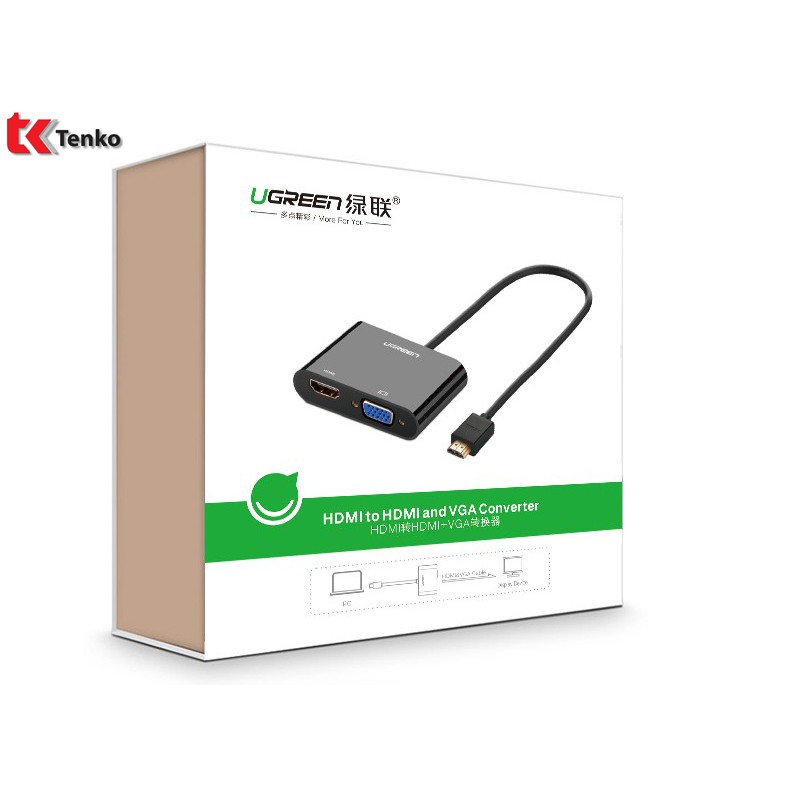 Cáp Chuyển Đổi HDMI To VGA&amp;HDMI Ugreen 40744