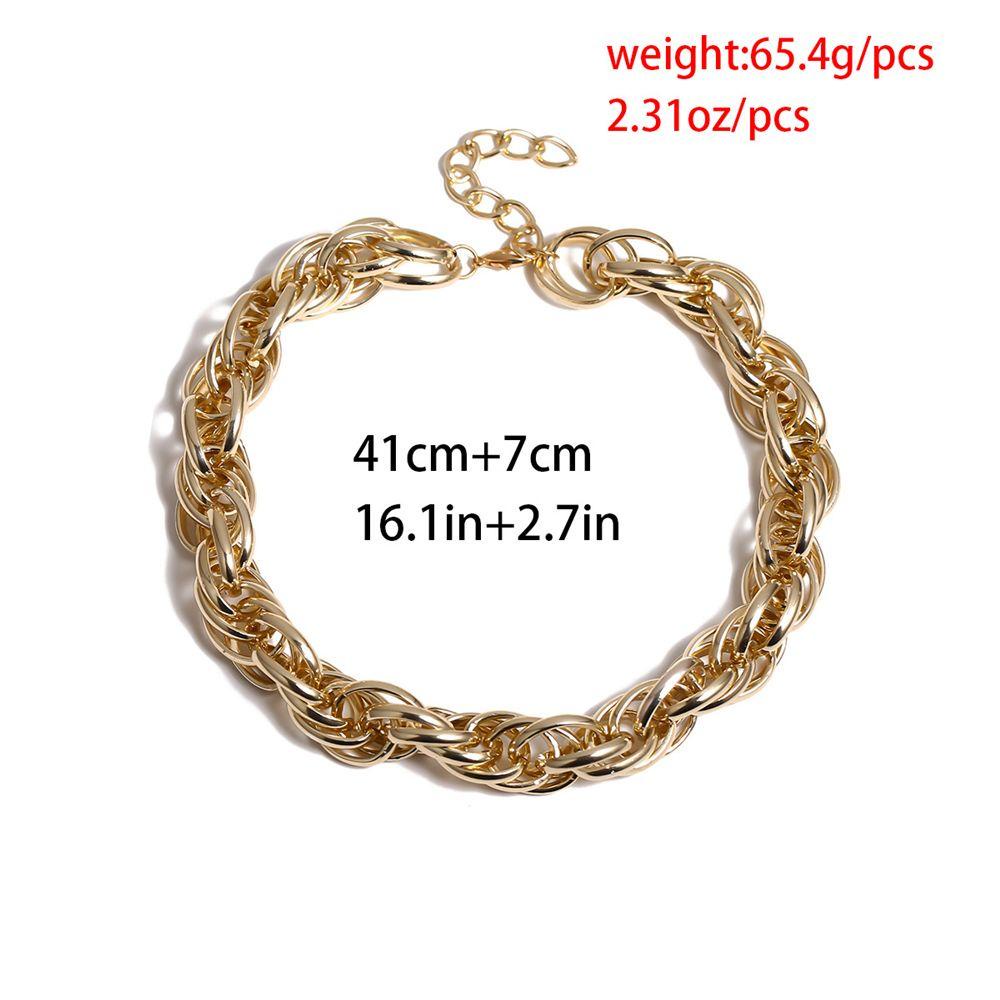 Eutus Vòng Cổ Choker Chuỗi Xích Dày Cỡ Lớn Phong Cách Punk Hip Hop Gothic Cổ Điển