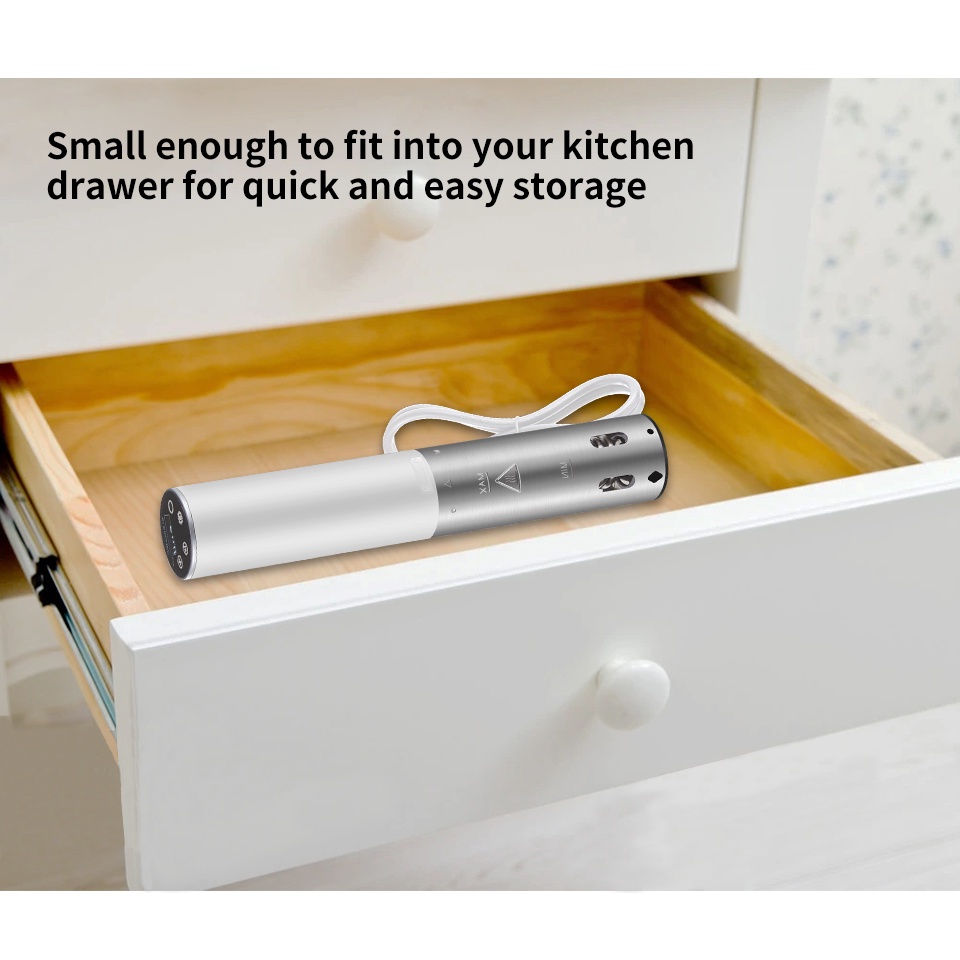 Máy nấu chậm ELEKCHEF sous vide ESV-8080 IPX7 công nghệ chống thấm với màn hình LED và ổ cắm chuẩn châu Âu