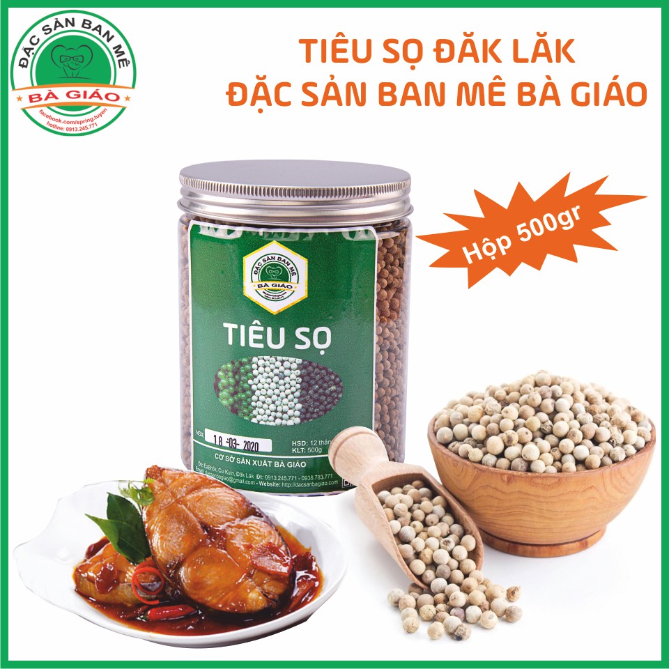 Tiêu Sọ Đăk Lăk Đặc Sản Ban Mê Bà Giáo Tuyền (Hộp 500gr)