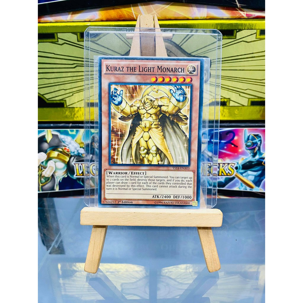 [ Dưa Hấu Yugioh ] Lá bài thẻ bài Kuraz the Light Monarch - Tặng bọc bài nhựa bảo quản