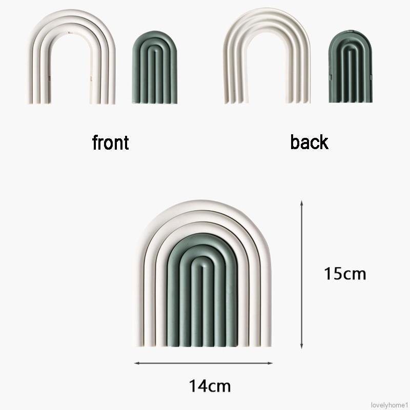 Tấm lót ly bằng silicon cách nhiệt chống trượt hình cầu vồng có thể tháo được dùng trang trí nhà cửa đa năng