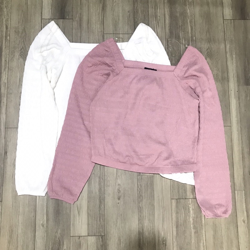 Áo croptop crop top cổ vuông nữ xuất Mỹ dư xịn