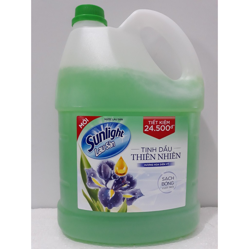 Nước lau sàn Sunligt tinh dầu thiên nhiên Hương DIên Vỹ 3.8kg