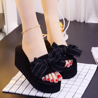 Dép Cao Gót Đế Bằng Thiết Kế Dễ Thương Cho Nữ