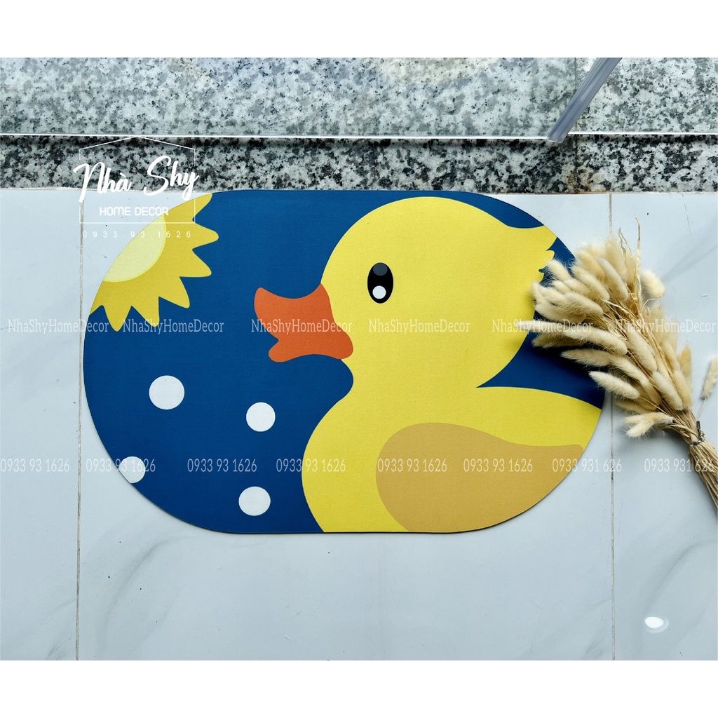 Thảm Lau Chân Silicon Siêu Thấm Cực Nhanh Mềm Mịn Chống Trơn Trượt An Toàn Cho Gia Đình
