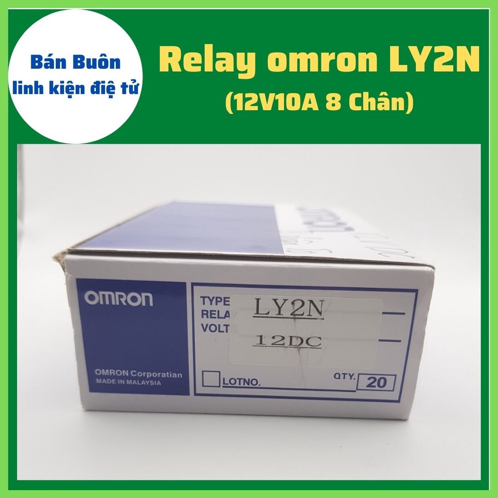 Relay 12V 8 chân. role trung gian. relay kính (12v10A), relay 12V LY2N