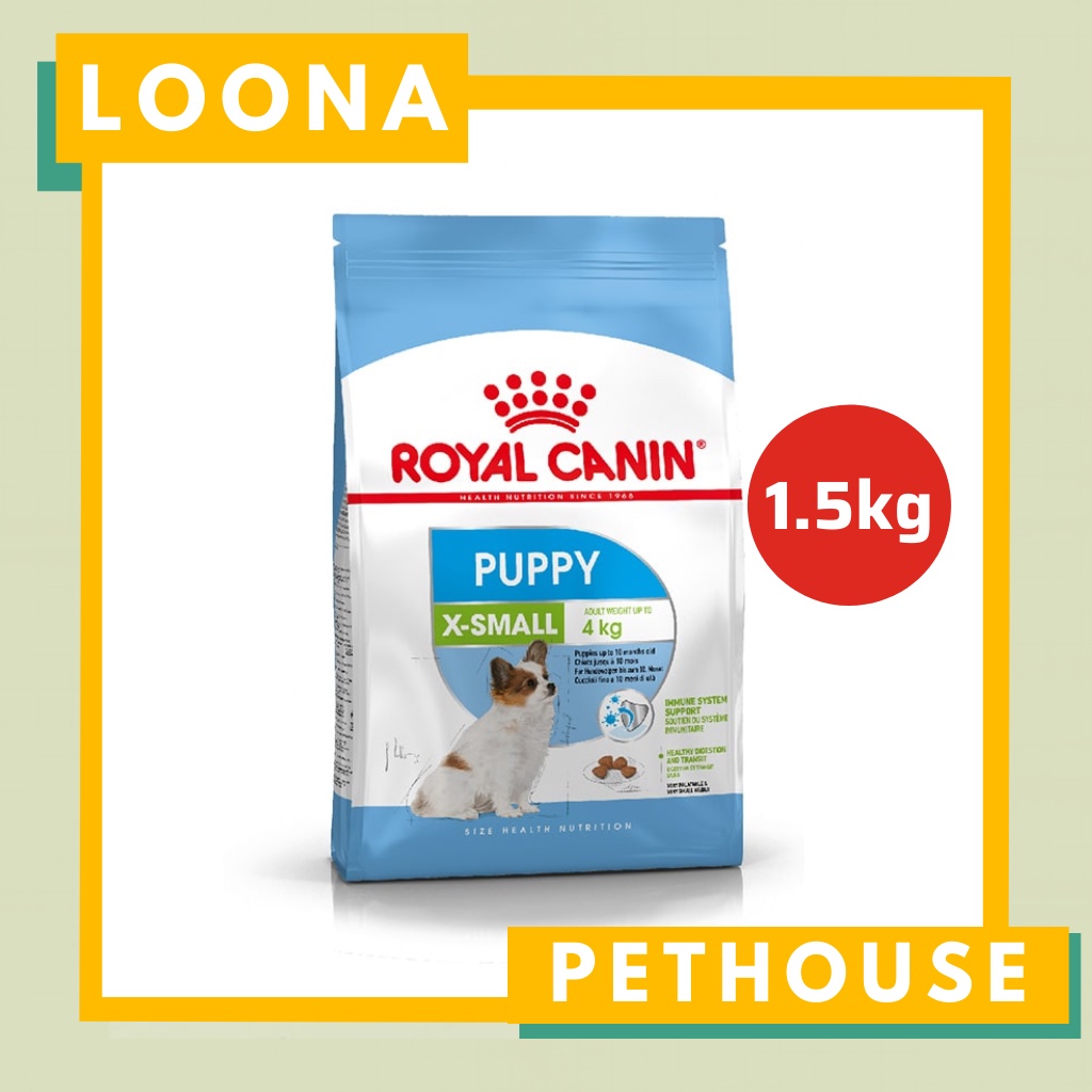 Hạt thức ăn cho chó Royal Canin X-small puppy bao nguyên 1.5kg