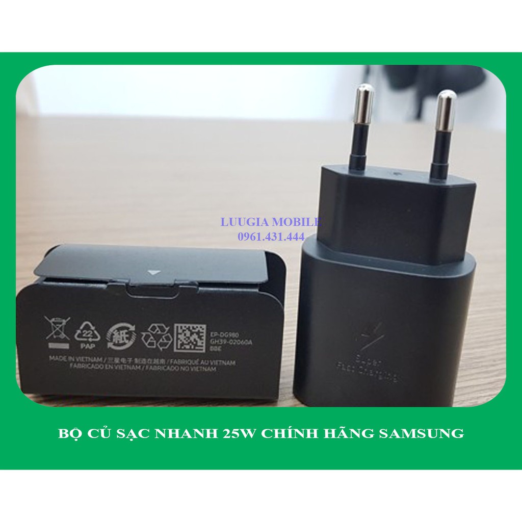 Bộ sạc Samsung Note 10 25W chính hãng | Galaxy Note 10 Lite | Galaxy Note 10 5G