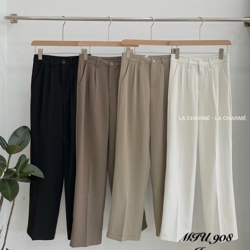 Quần suông vải cúc thẳng quốc dân siêu hot