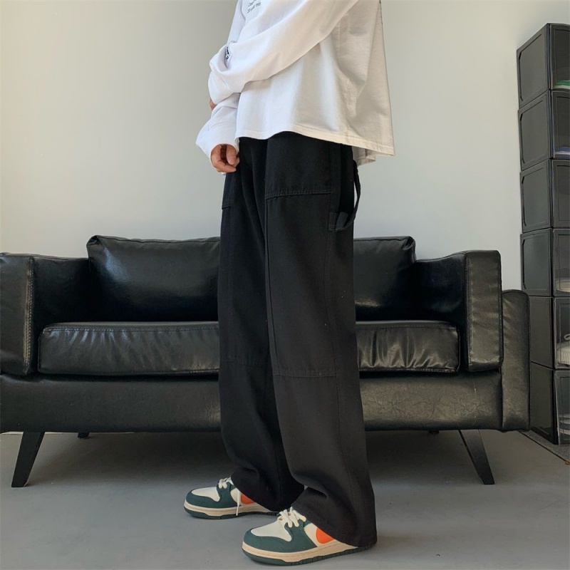 Quần Jean Dài Dáng Suông Ống Rộng Thiết Kế Cá Tính Thời Trang Cho Nam