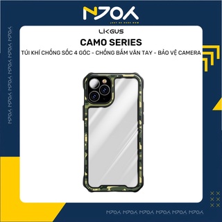 Ốp Lưng Likgus Camo Chống Sốc Lưng Pc Trong Suốt Bảo Vệ Camera Cho Ip 12 Pro Max Njoyshop