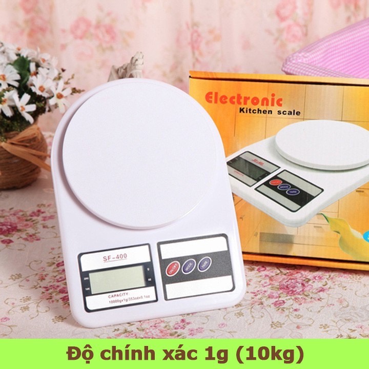 Cân tiểu ly điện tử nhà bếp SF - 400 Độ chính xác 1gr, Chia tách thực phẩm, làm bánh - Tặng Kèm Pin