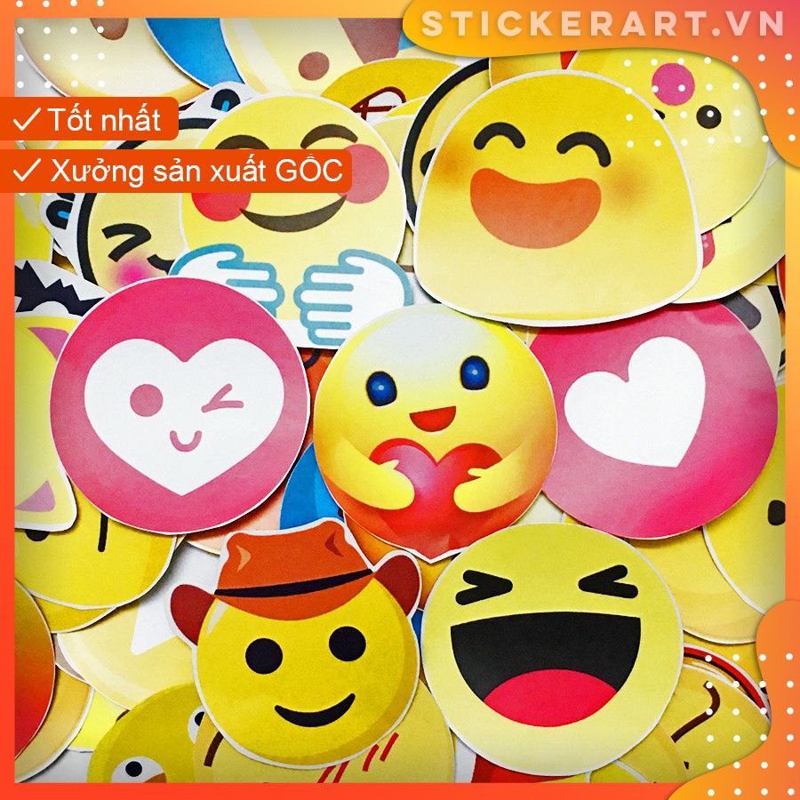 [EMOJI] 102 Sticker chống nước/ trang trí,dán xe laptop mũ bảo hiểm vali...