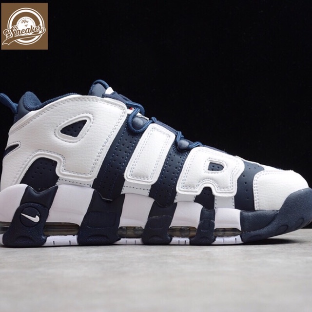 NEW- | Bán Chạy | Giầy thể thao AIR Uptempo olympics xanh chữ trắng thời trang KHO Xịn Nhẩt 2021 $ ˇ ^ ༔ : : " ?