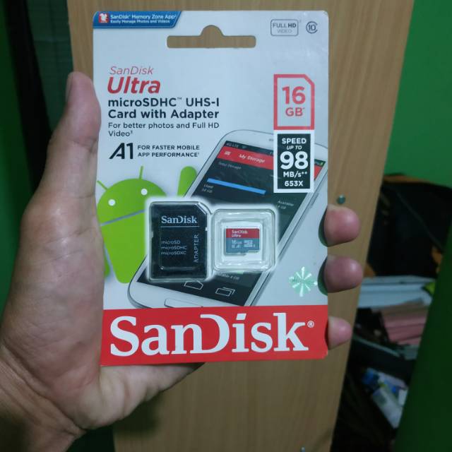 Bộ Chuyển Đổi Tốc Độ Sandisk 16gb Micro Sd Plus Original 98mbps