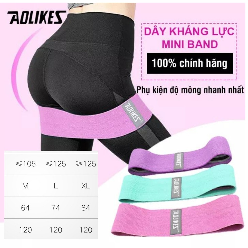 Dây kháng lực tập gym, dây miniband tập mông đùi Vải