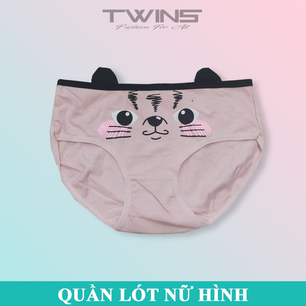 Quần lót nữ cotton cao cấp họa tiết dễ thương mềm mại thoáng mát hút mồ hôi size từ 40-55kg (shop giao màu ngẫu nhiên)