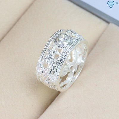 Nhẫn bạc nam hình rồng đính đá sang trọng NNA0276 - Trang sức TNJ