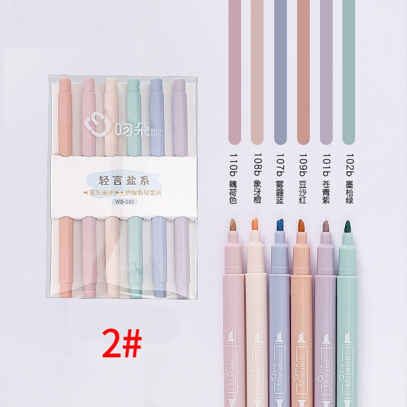 Set 6 Bút Đánh Dấu Màu Mắt Siêu Mềm Sáng Tạo Dành Cho Học Sinh bút nhớ bộ highlight bút nhớ highlight bộ bút highlight