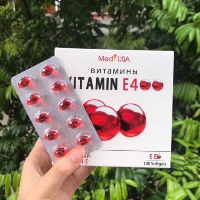 Viên uống vitamin E 400 đẹp da, sáng da, hạn chế lão hoá da hộp 100 viên