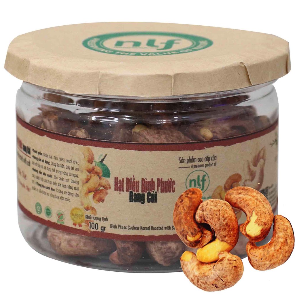 Hạt điều Bình Phước rang củi Nonglamfood 100g | Healthy Snack | Ăn vặt văn phòng | Ăn vặt tốt cho sức khỏe