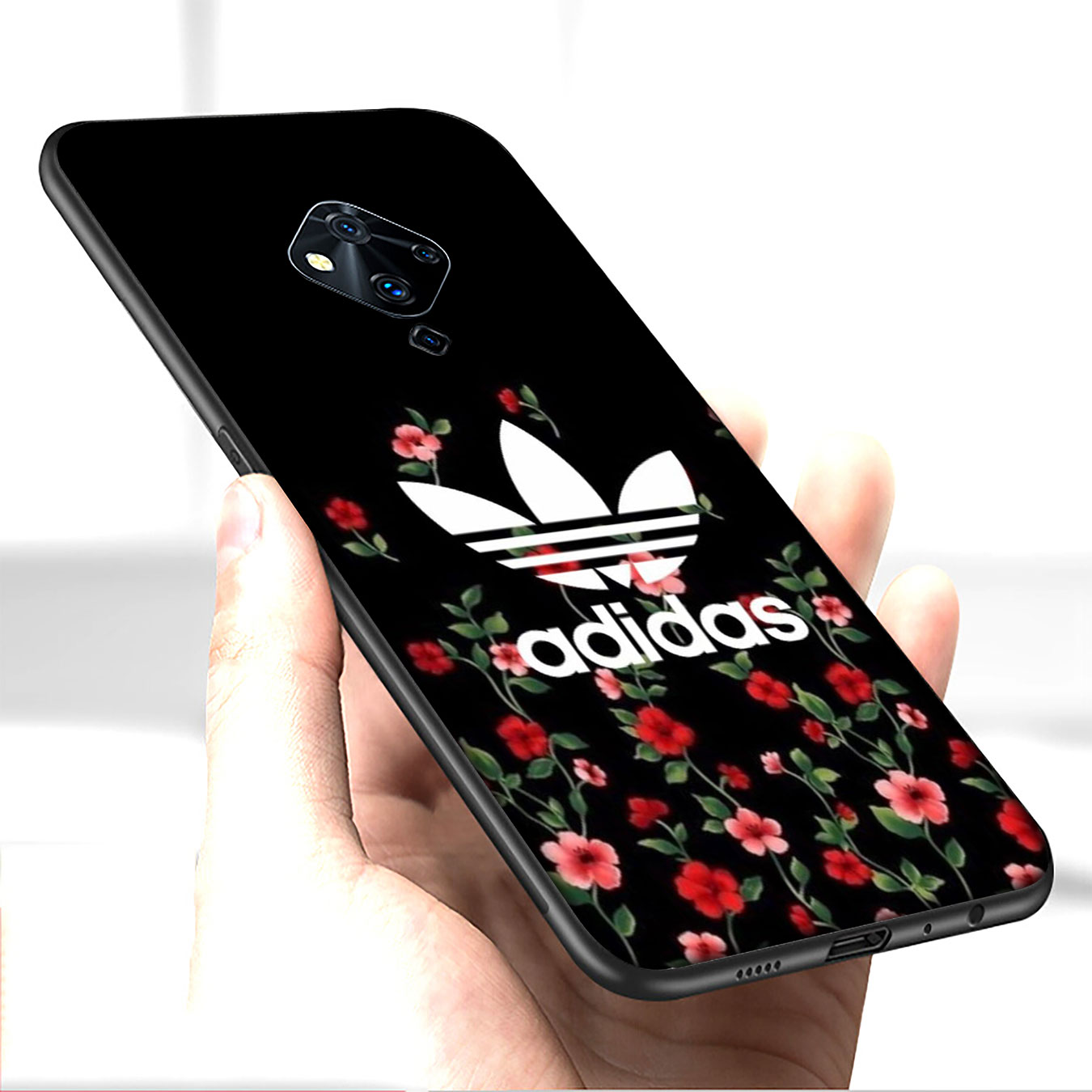 Ốp điện thoại silicon mềm họa tiết logo Adidas cho Samsung Galaxy S9 S10 S20 FE Ultra Plus Lite S20+ S9+ S10+ S20Plus