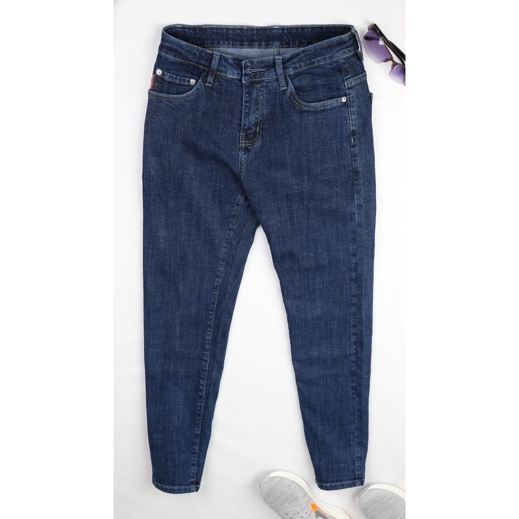 Quần Jean Nam Xanh Nhạt Cao Cấp Không Ra Màu Chất Bò Jeans Dày Co Giãn Tốt Dáng Slimfit _X091