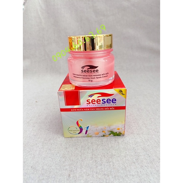 Kem SEESEE WHITENING S1 Ngừa Nám Tàn Nhang Đôi Mồi 10g THẢO DƯỢC HOA SEN
