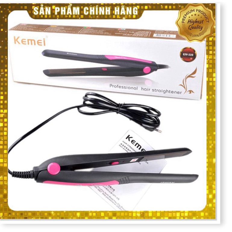 HOT Máy kẹp duỗi thẳng tóc Kemei KM-328 giá rẻ, bảo hành chính hãng tphcm sieu RE