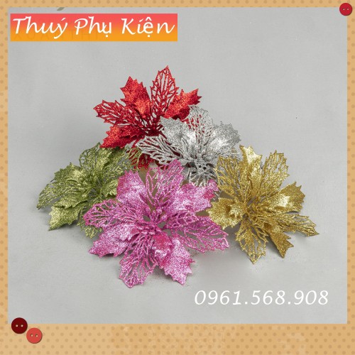 Hoa trạng nguyên kép phủ nhũ, kim tuyến | Nguyên liệu làm oản tài lộc, vòng nguyệt quế