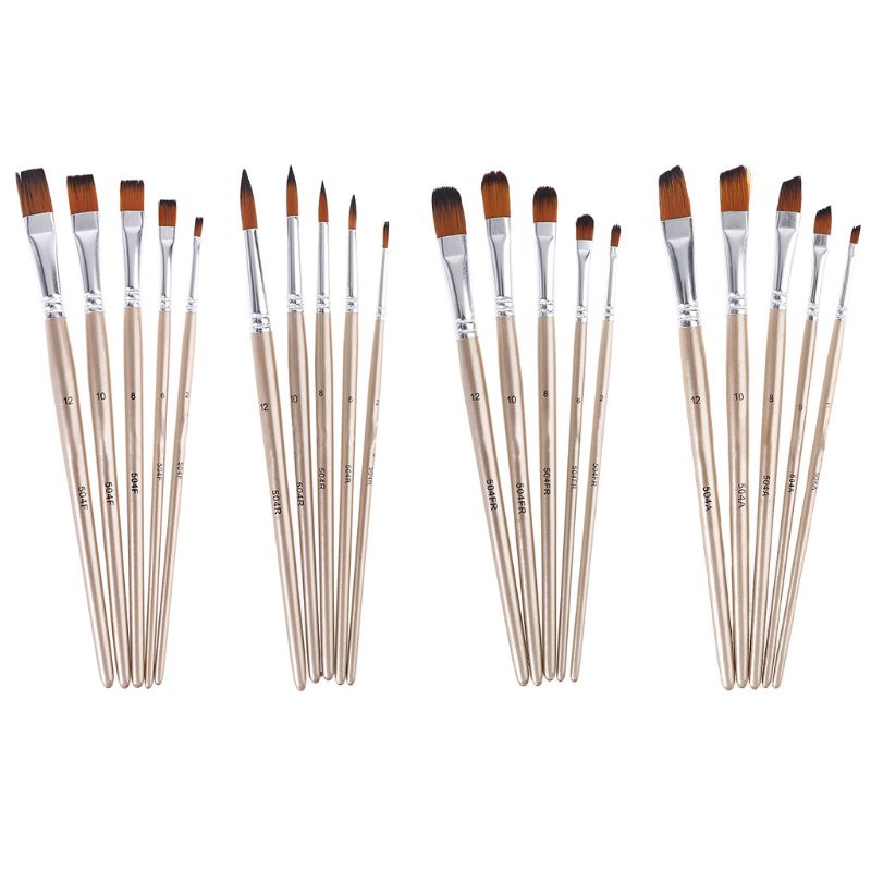 Set 5 Cọ Vẽ Tranh Màu Nước Chuyên Nghiệp