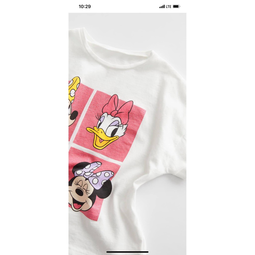 Aó zr trắng vịt daisy + minnie ❤️ FREESHIP ❤️ Aó zr trắng vịt daisy + minnie cho bé