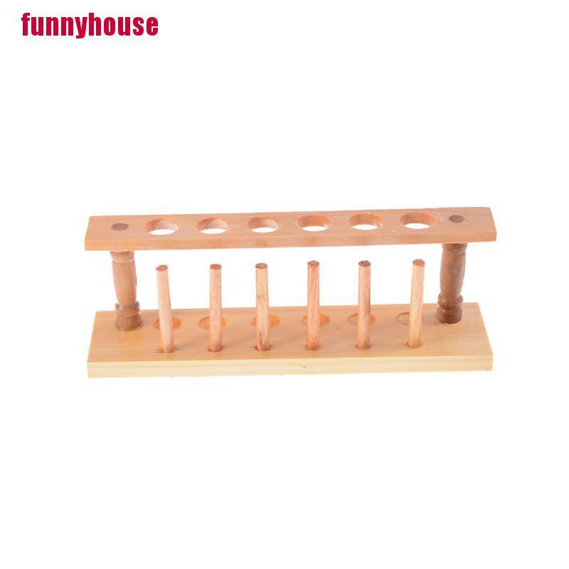 Giá Gỗ 6 Lỗ Đựng Ống Thí Nghiệm