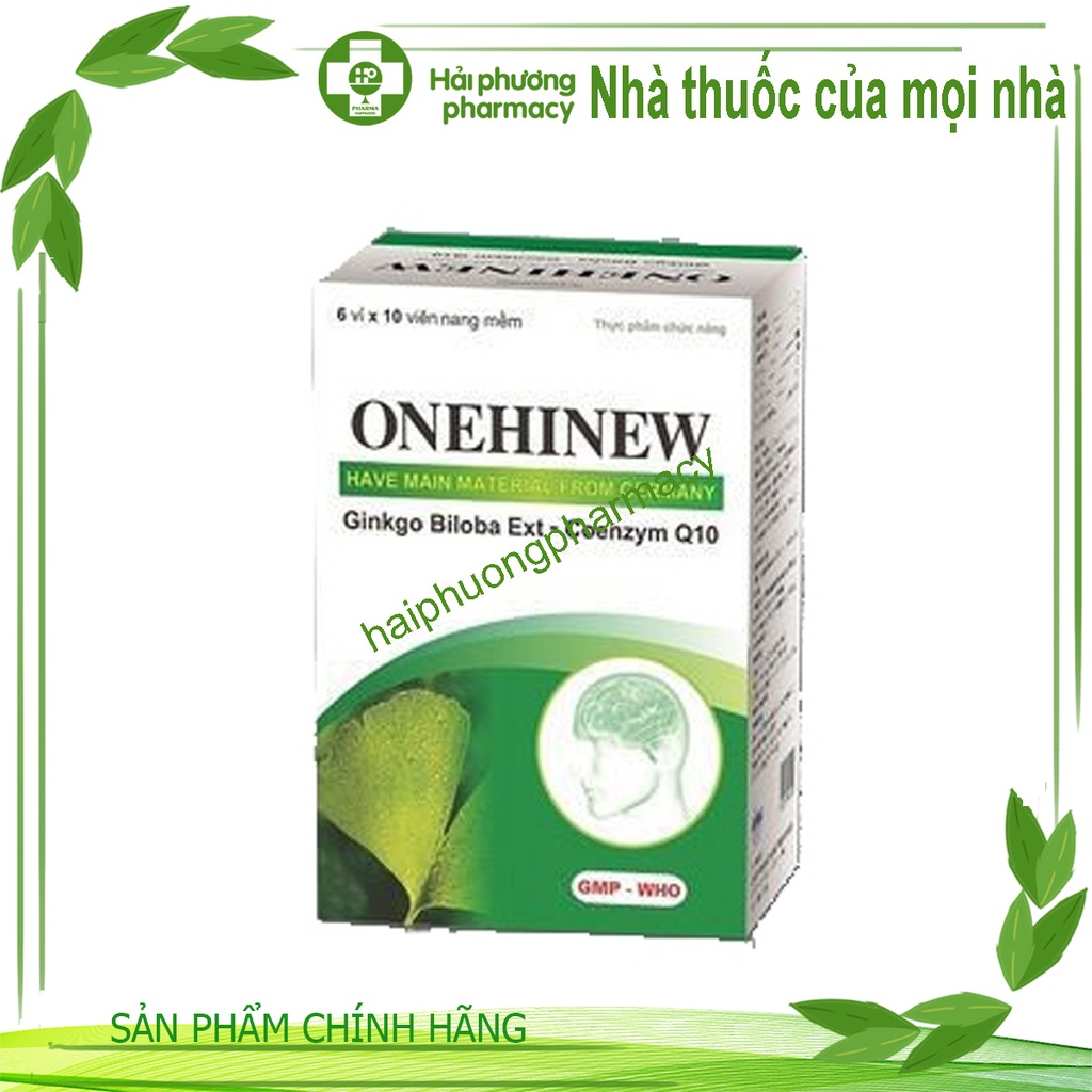 OneHinew - Viên Uống Bổ Não, Tuần Hoàn Não One Hinew Hộp 60 viên