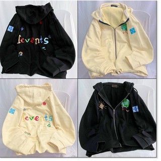 ÁO KHOÁC NỈ FORM RỘNG NÓN 2 LỚP IN LEVENTS TP B.BY