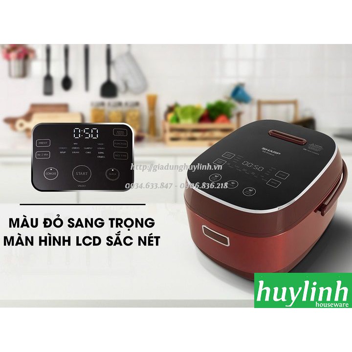 Freeship Nồi cơm điện tử cao tần Sharp KS-IH191V-RD - 1.8 lít