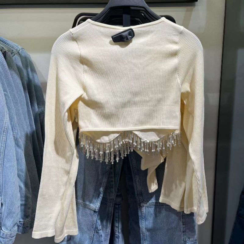 Áo croptop đính đá ZR