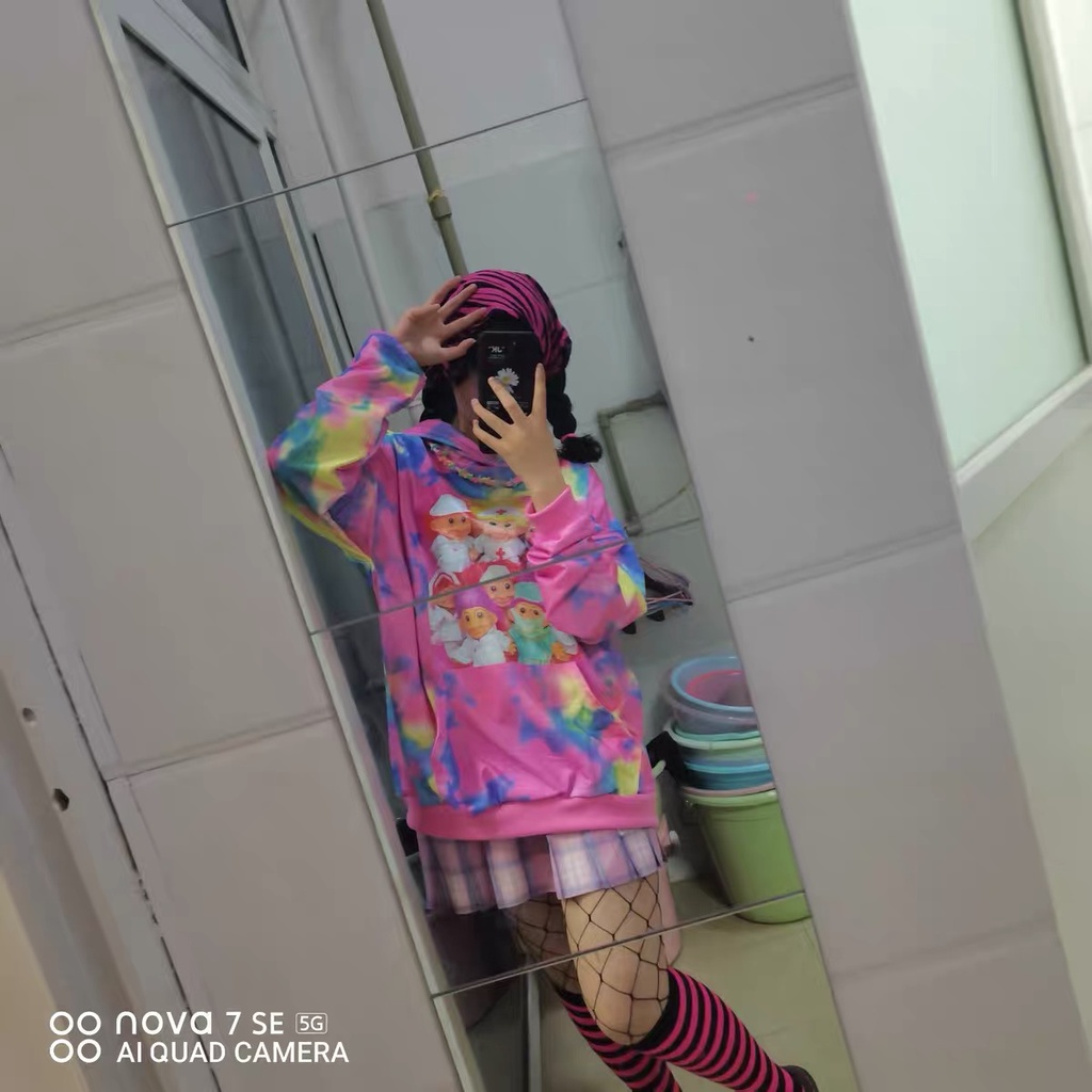 Hoodie Ulzzang Cầu Vồng