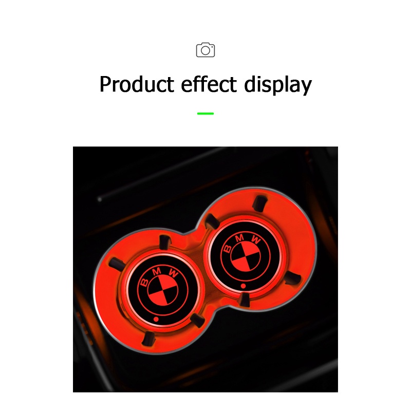 1 Đế Lót Ly Chống Trượt Có Đèn LED Phát Sáng Cho MG ZS MG RX5 MG5 MG6