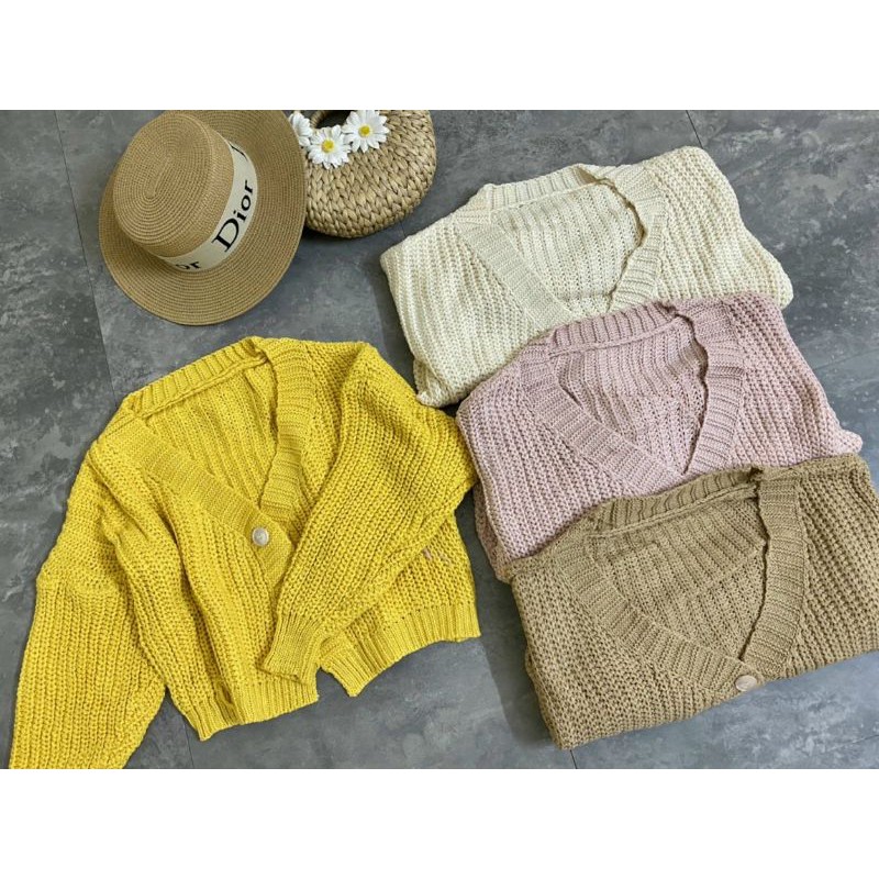 Áo khoác cardigan len đan dáng ngắn hot hit [ Ảnh Thật | WebRaoVat - webraovat.net.vn