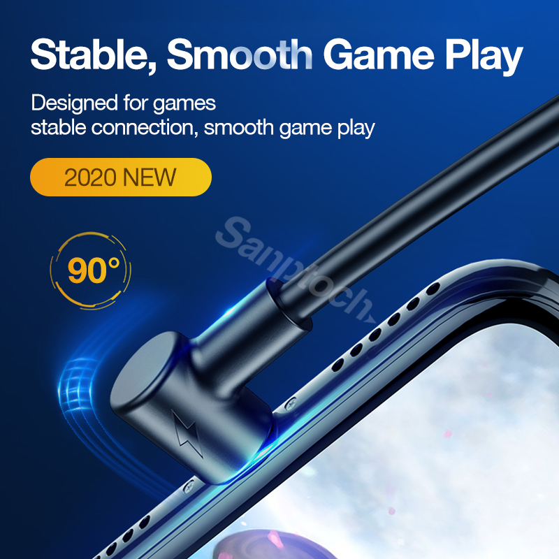 Dây cáp sạc nhanh Sanptoch 90 độ dài 1M / 1.5M / 2M cho IPhone 11 Pro Max XS XR X IPad Ipod IOS