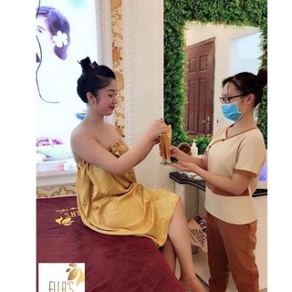 Váy quây lụa , váy quây spa phi bóng dày dặn