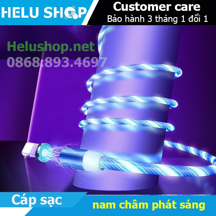 Dây Cáp Sạc Nam Châm Phát Sáng Xoay 360 Độ,Từ Tính Hit Mạnh,cáp sạc ip,cáp sạc đèn LED,dây sạc nam châm,cáp bọc