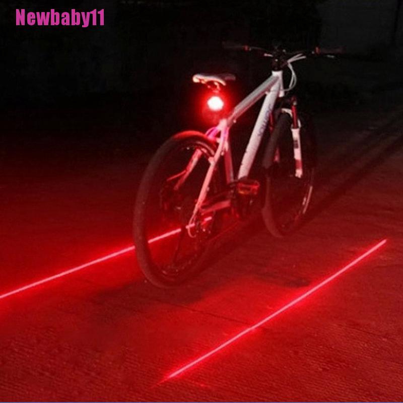 [Newbaby11] 2 Đèn Laser + 5 Đèn LED Cảnh Báo An Toàn Gắn Đuôi Xe Đạp