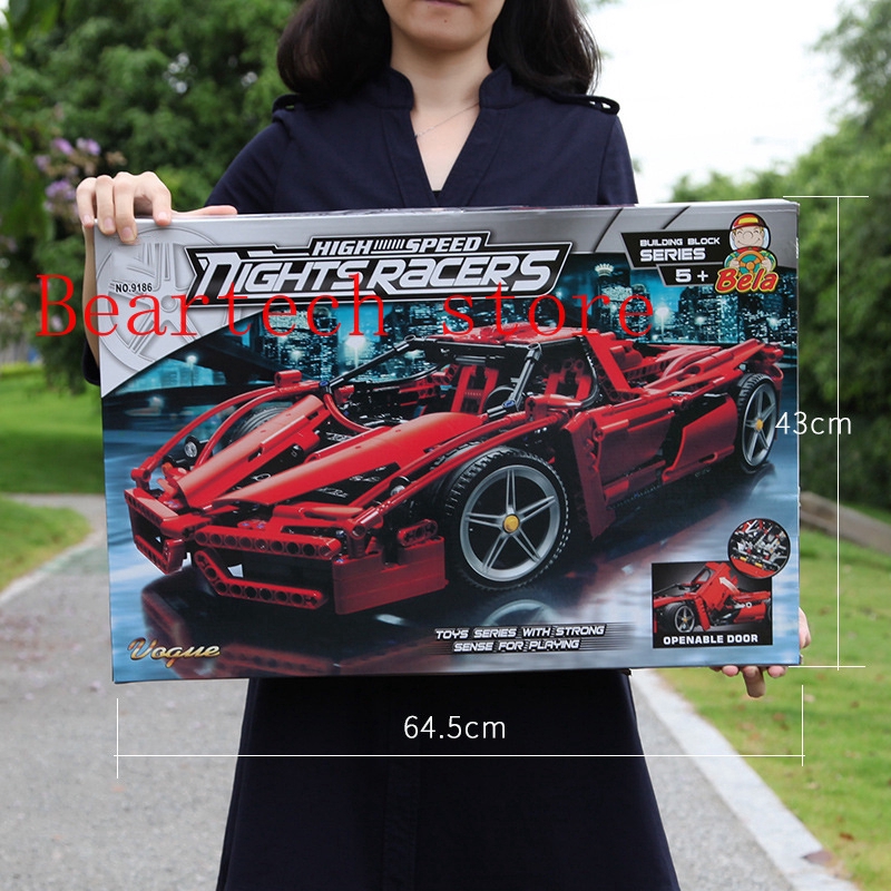 Bộ đồ chơi lắp ráp lego xe hơi Bela 9186 Technic ENZO Ferrari 1:10 8653